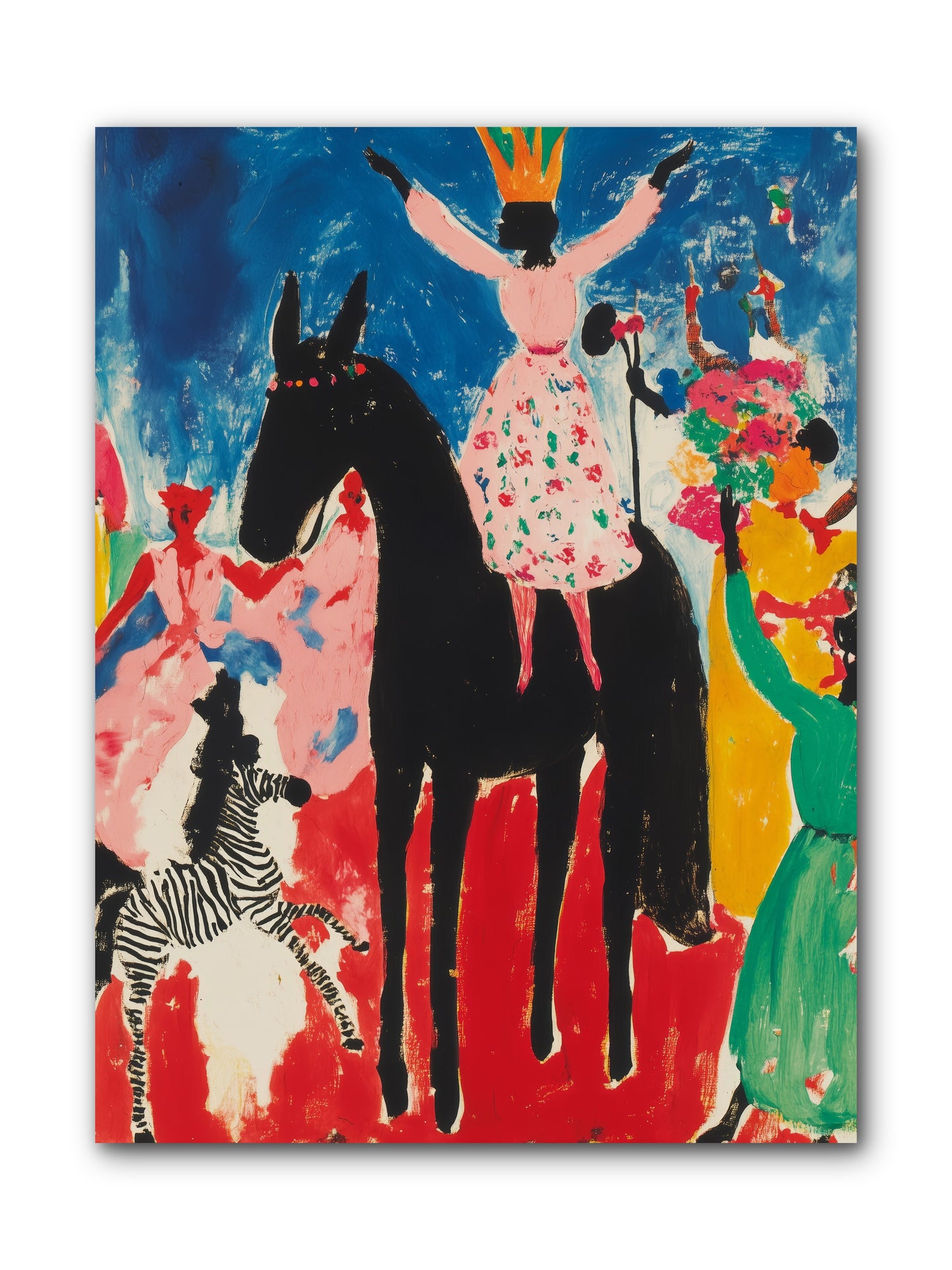 Her Majesty's Moon Parade -- Wrapped Canvas 9x12