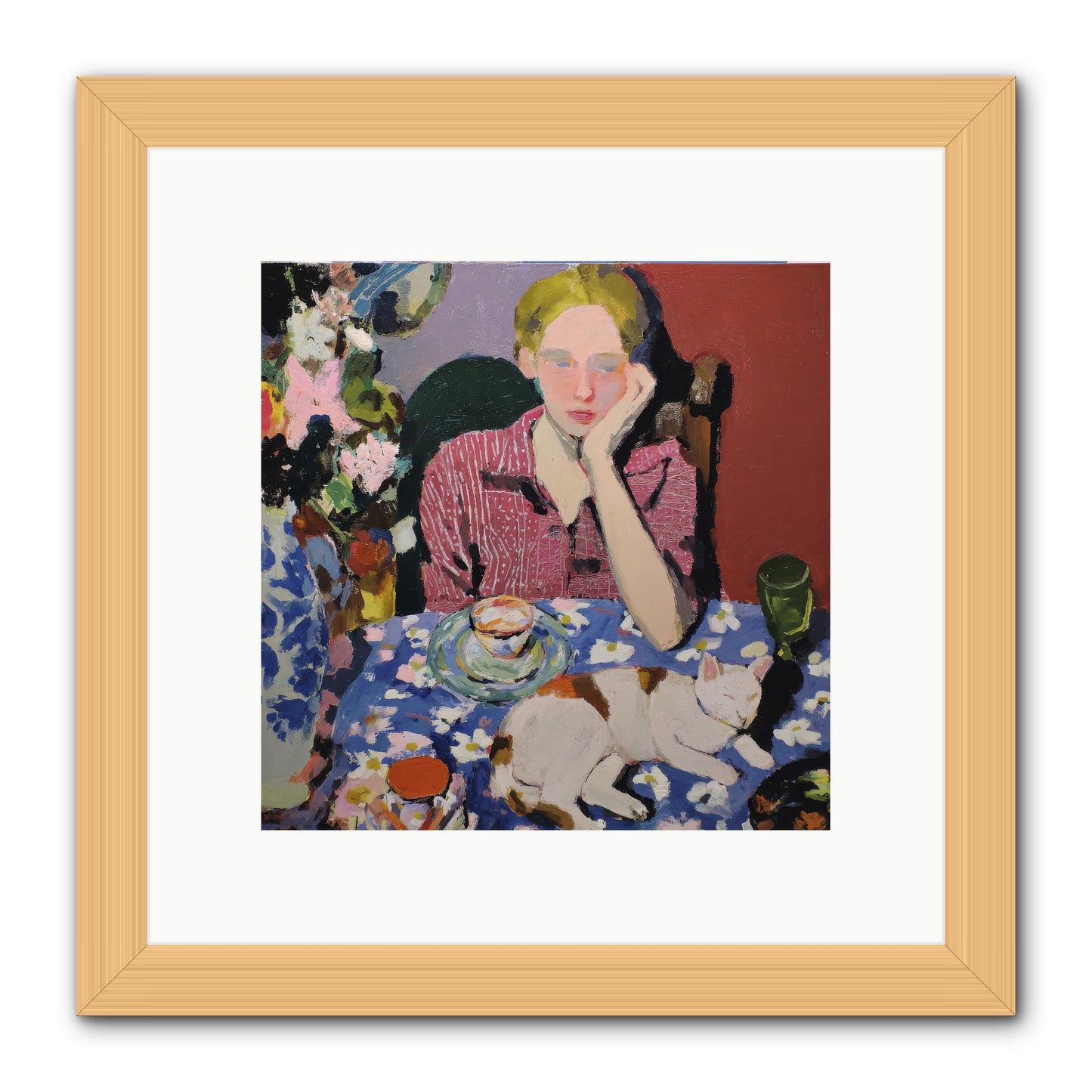 Her Terms -- Framed Print - Natural 10x10