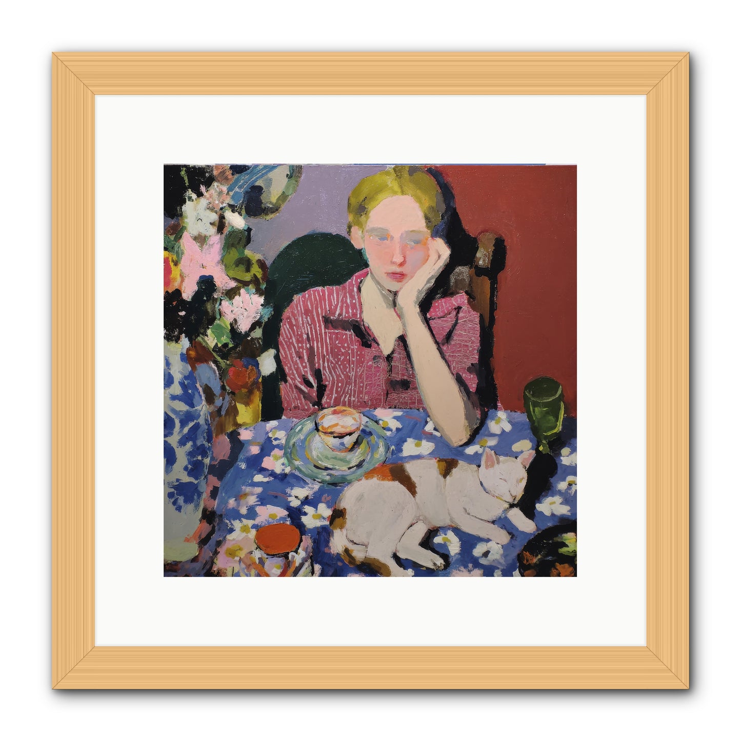 Her Terms -- Framed Print - Natural 12x12