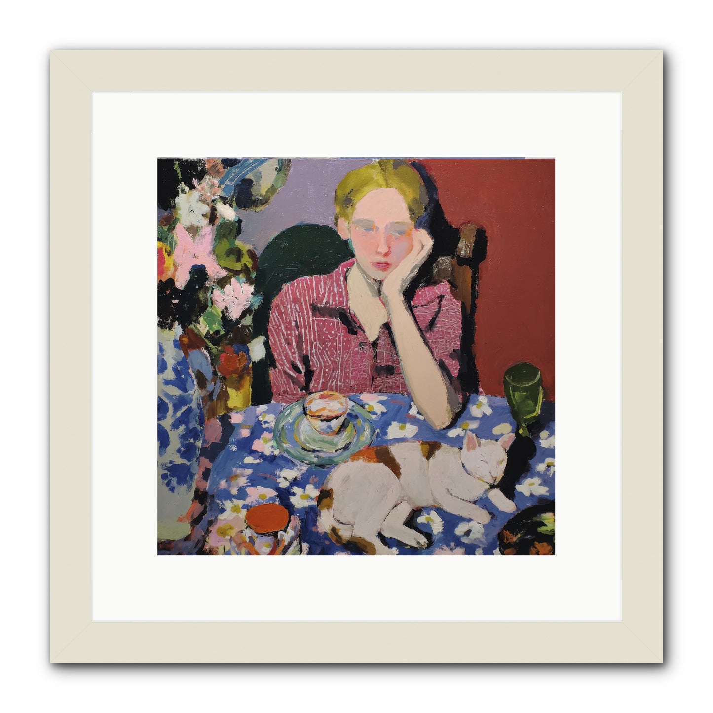 Her Terms -- Framed Print - White 12x12