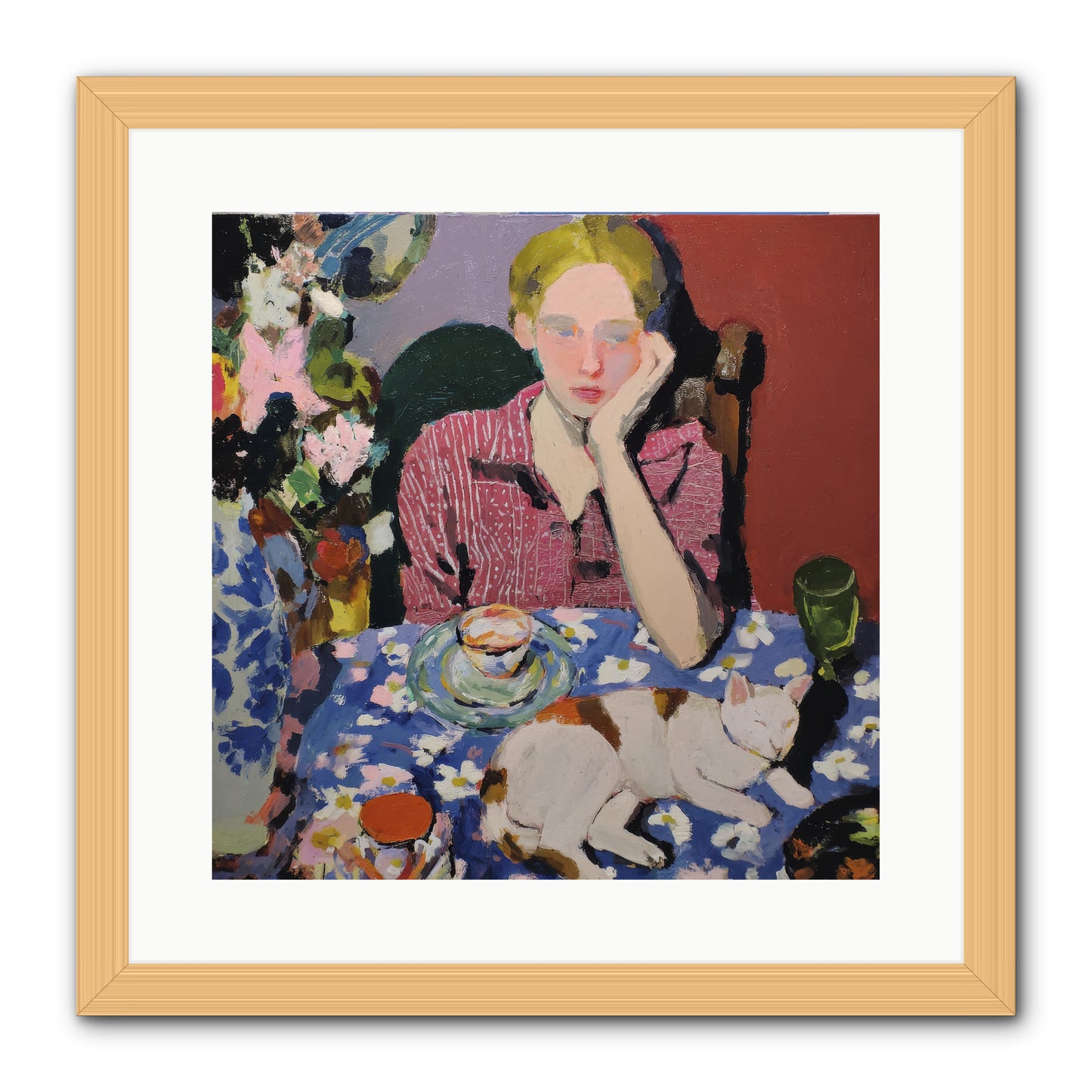 Her Terms -- Framed Print - Natural 16x16