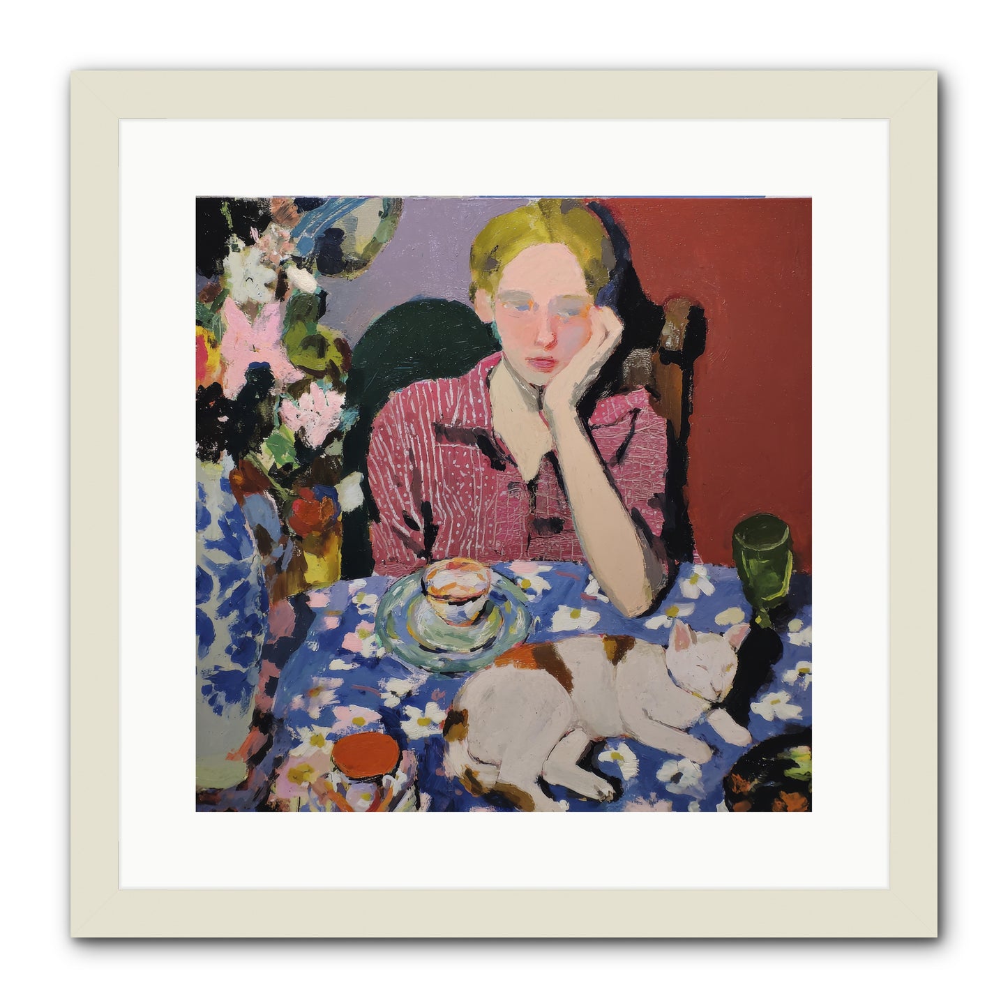 Her Terms -- Framed Print - White 16x16
