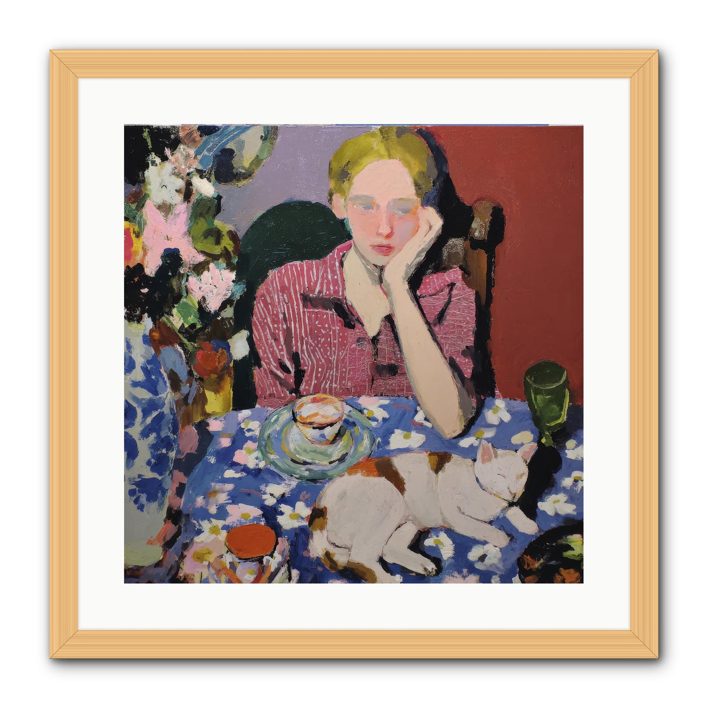 Her Terms -- Framed Print - Natural 20x20