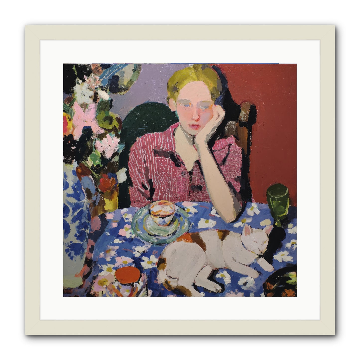 Her Terms -- Framed Print - White 20x20