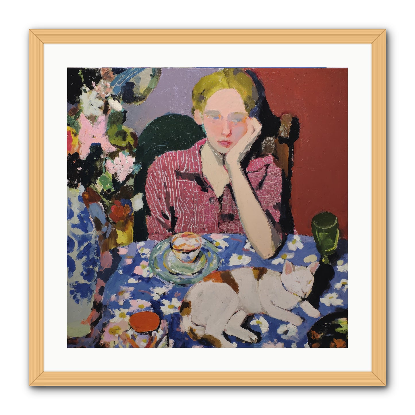 Her Terms -- Framed Print - Natural 24x24