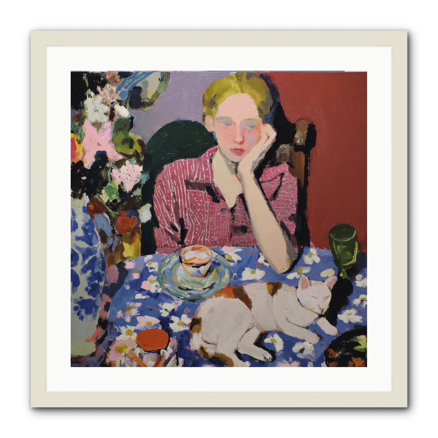 Her Terms -- Framed Print - White 24x24
