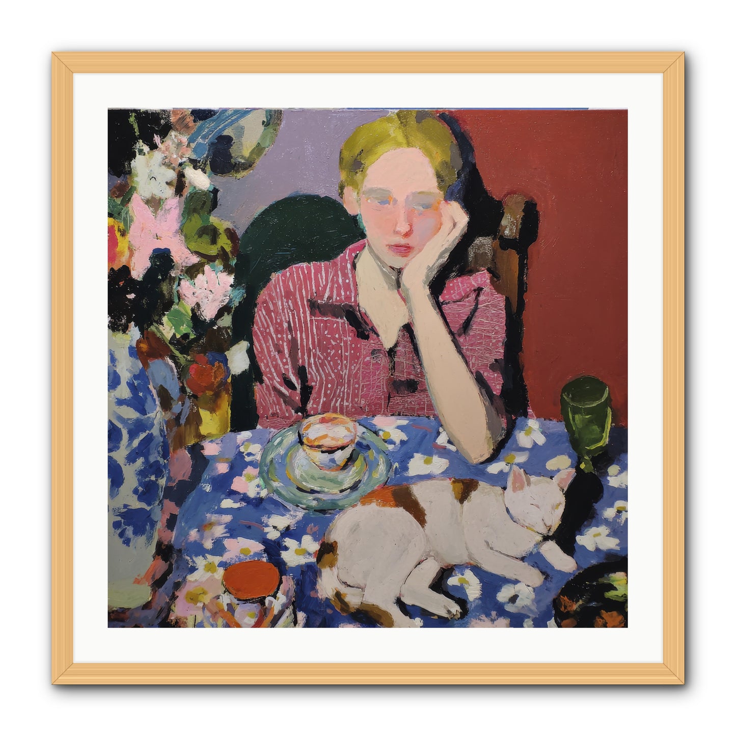 Her Terms -- Framed Print - Natural 30x30