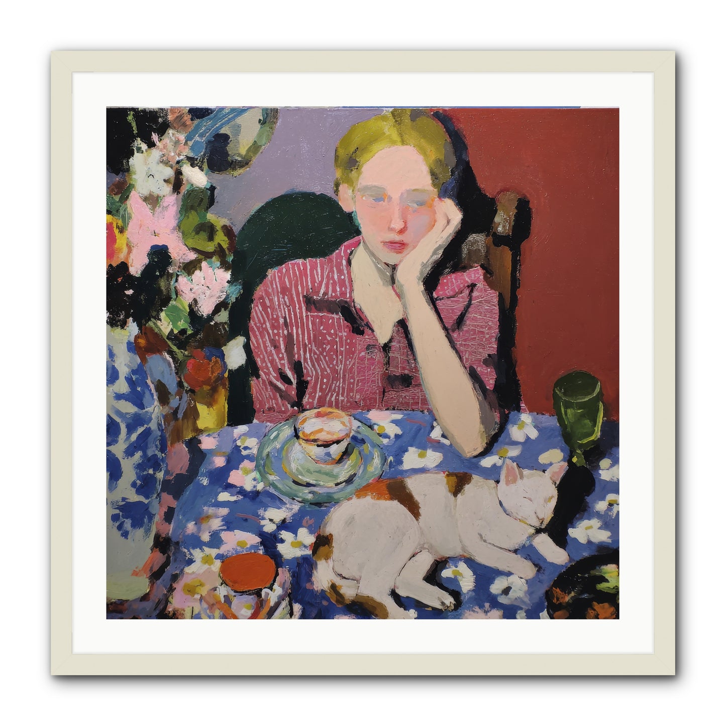 Her Terms -- Framed Print - White 30x30