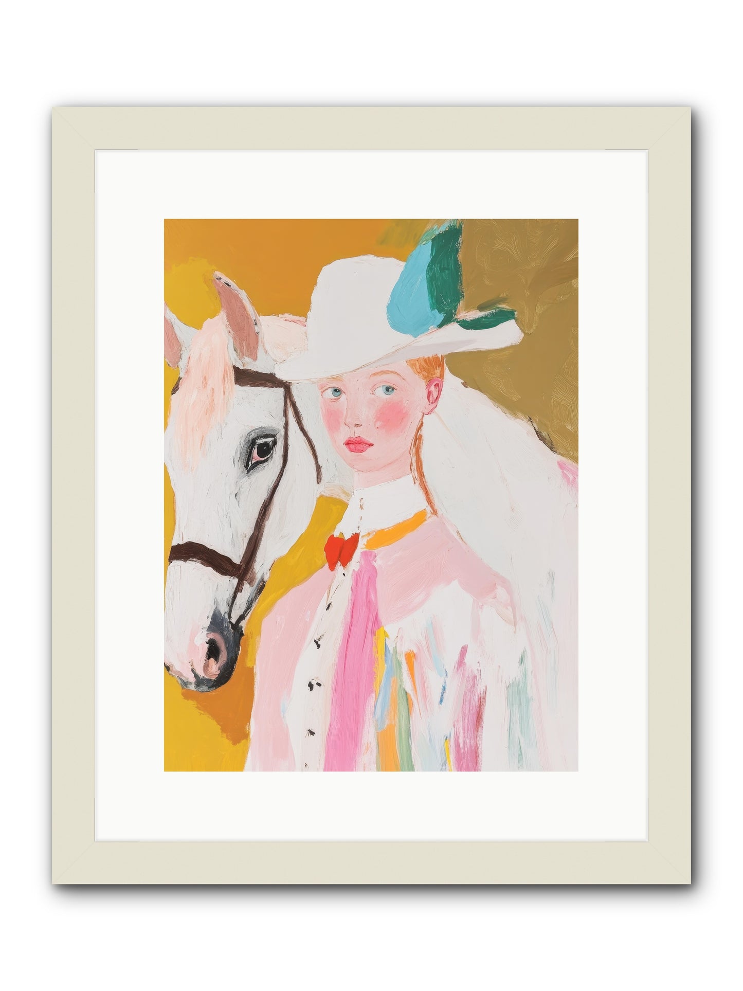 Hero's Return -- Framed Print - White 12x16