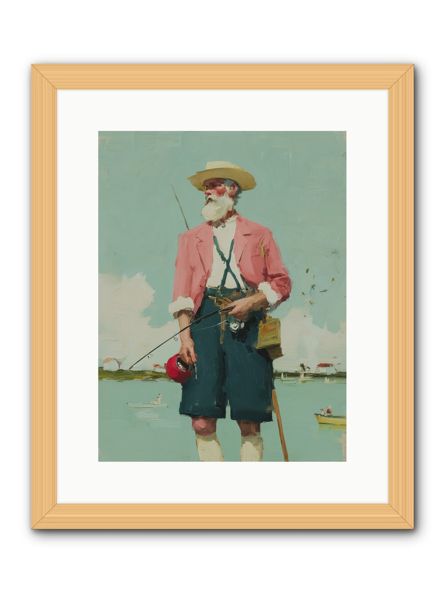 Hidden Catch -- Framed Print - Natural 12x16