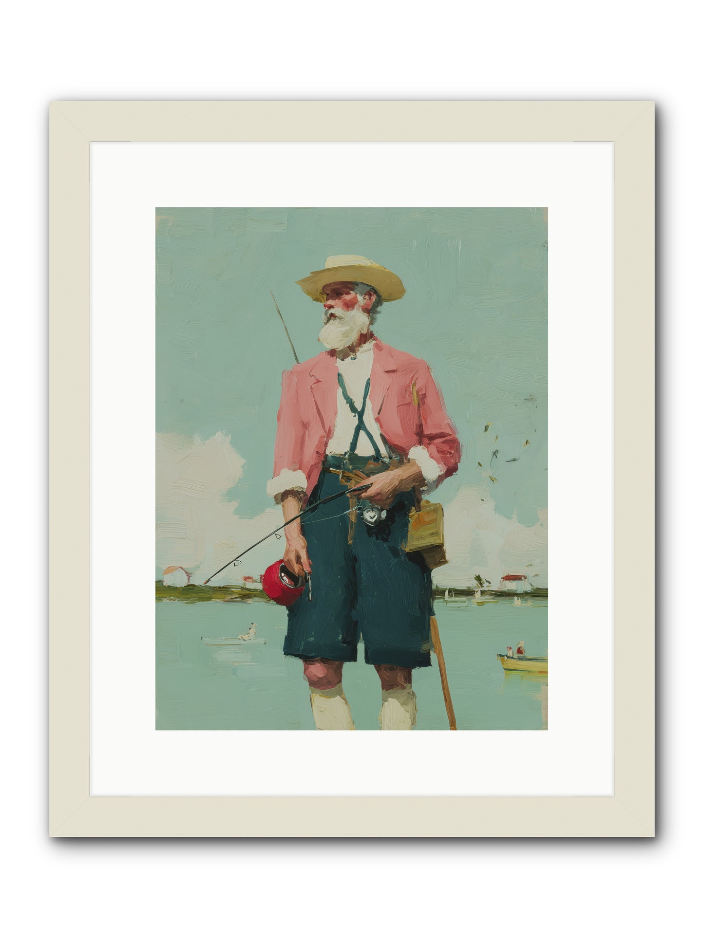 Hidden Catch -- Framed Print - White 12x16