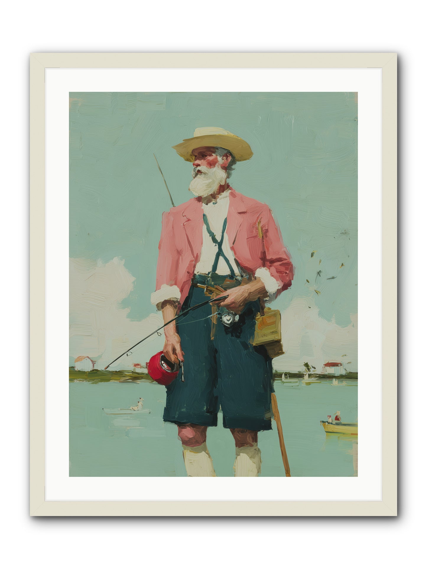 Hidden Catch -- Framed Print - White 24x32