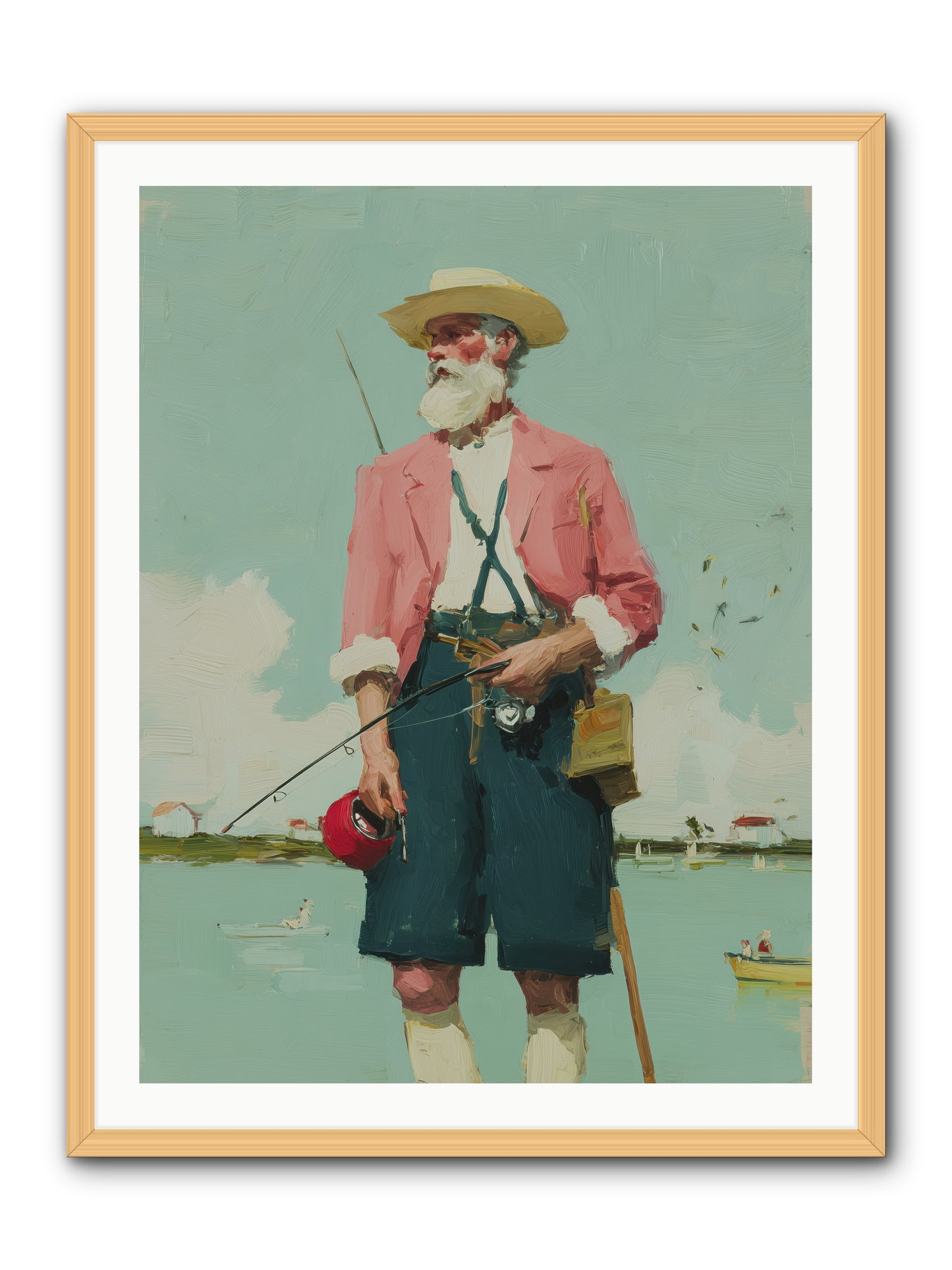Hidden Catch -- Framed Print - Natural 30x40