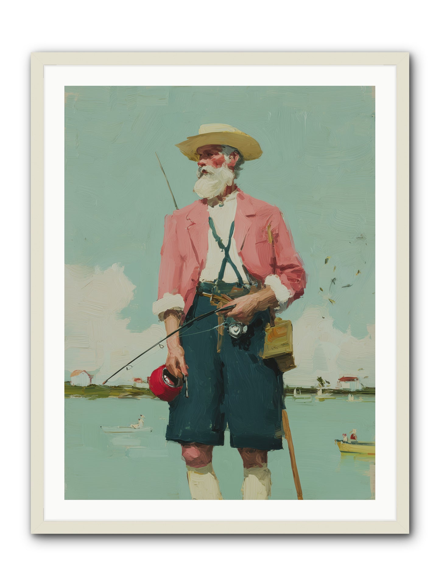 Hidden Catch -- Framed Print - White 30x40