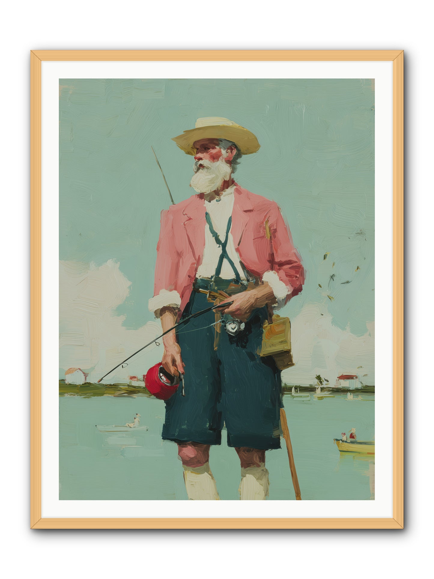 Hidden Catch -- Framed Print - Natural 36x48