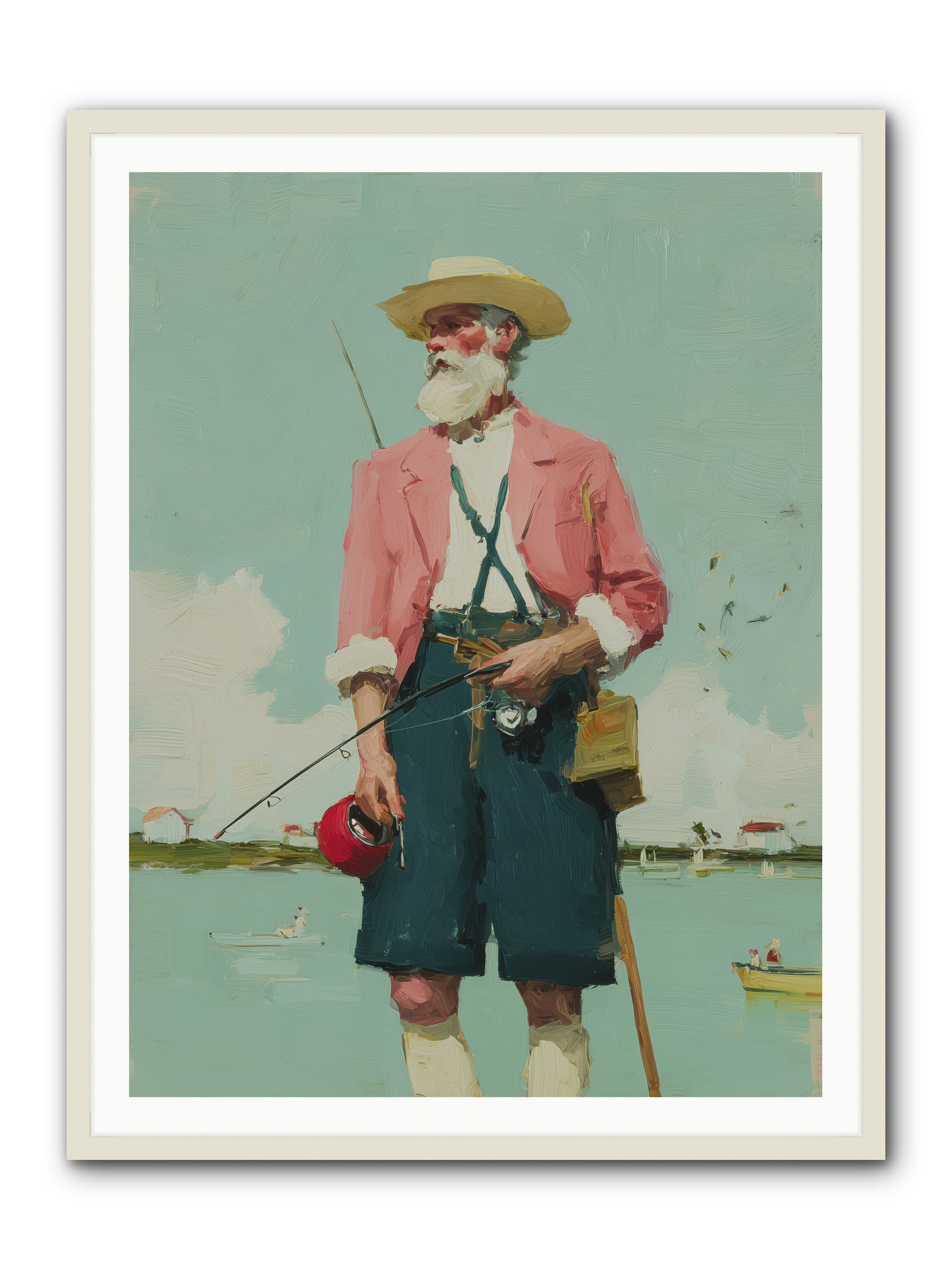 Hidden Catch -- Framed Print - White 36x48