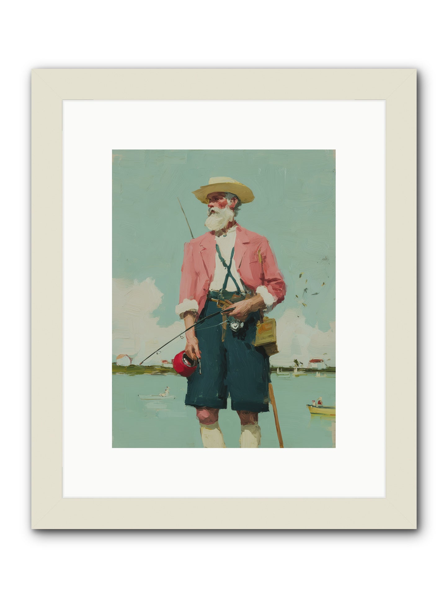 Hidden Catch -- Framed Print - White 9x12