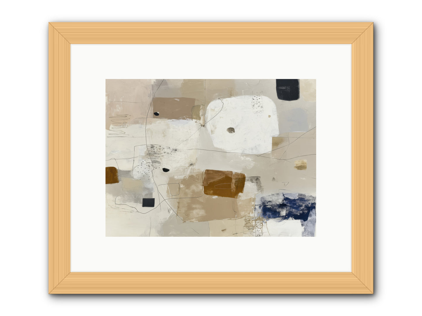 Hidden Current -- Framed Print - Natural 12x9
