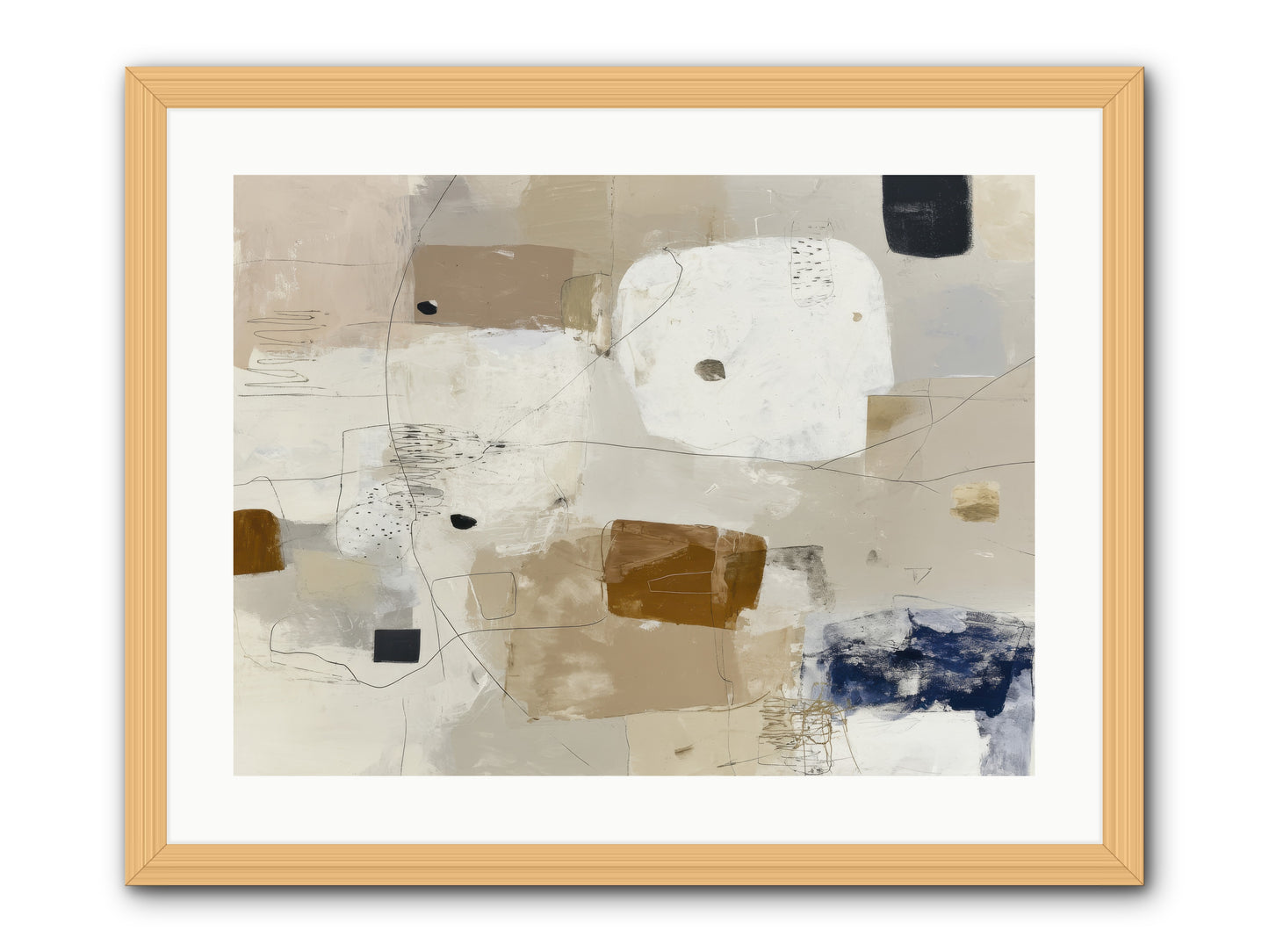 Hidden Current -- Framed Print - Natural 24x18