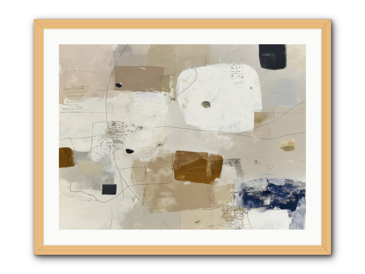 Hidden Current -- Framed Print - Natural 32x24