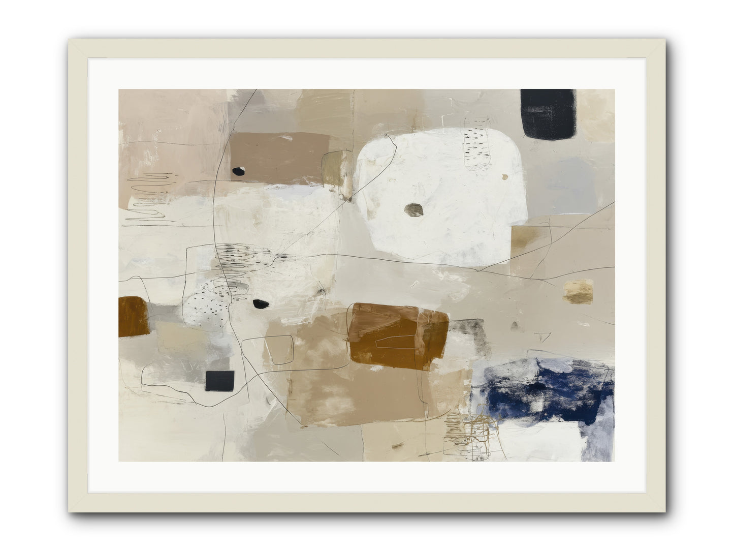 Hidden Current -- Framed Print - White 32x24