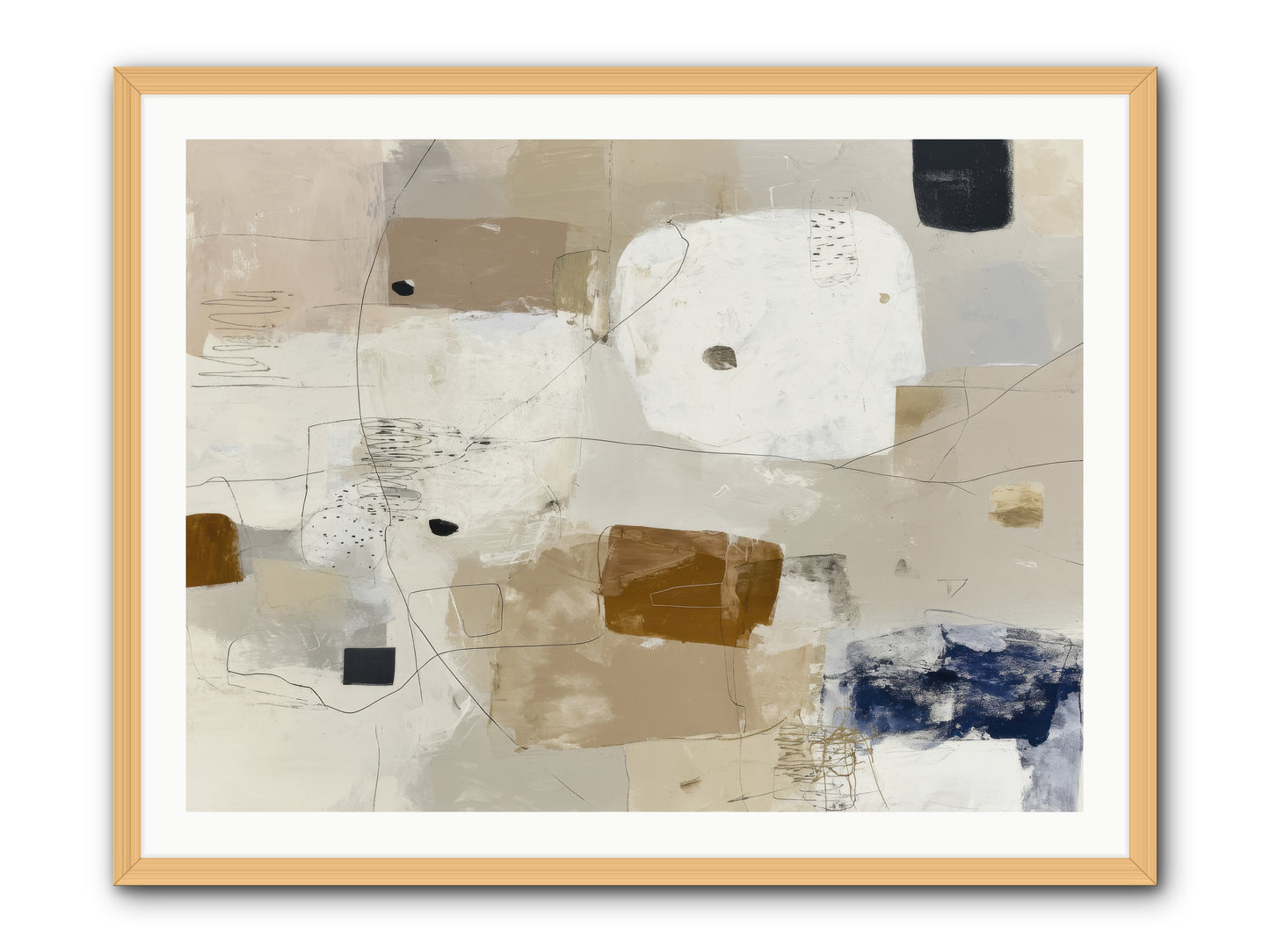 Hidden Current -- Framed Print - Natural 40x30