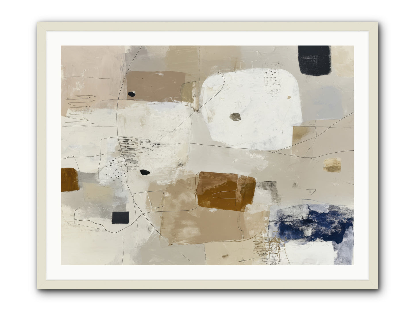 Hidden Current -- Framed Print - White 40x30