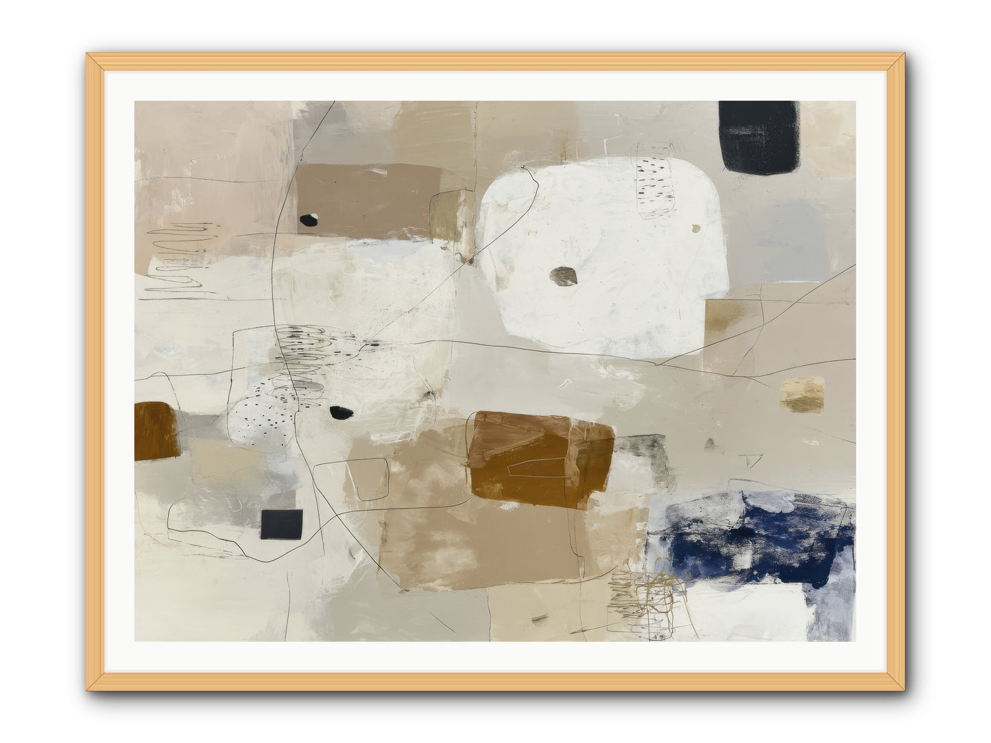 Hidden Current -- Framed Print - Natural 48x36