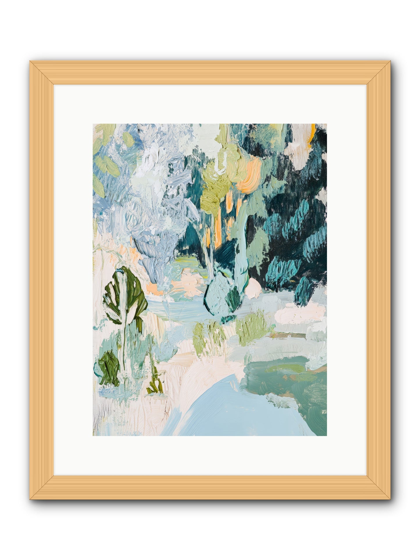 Hidden Forest Corridor -- Framed Print - Natural 12x16