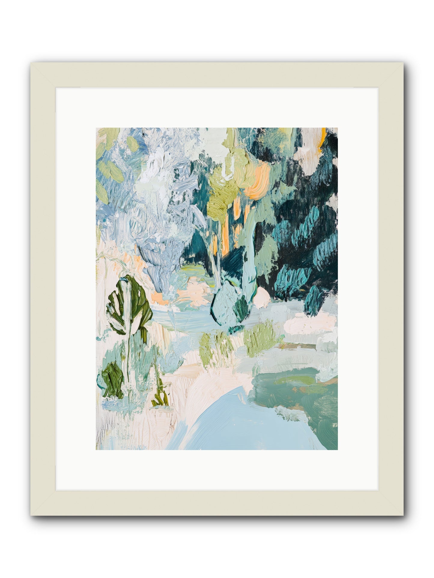 Hidden Forest Corridor -- Framed Print - White 12x16