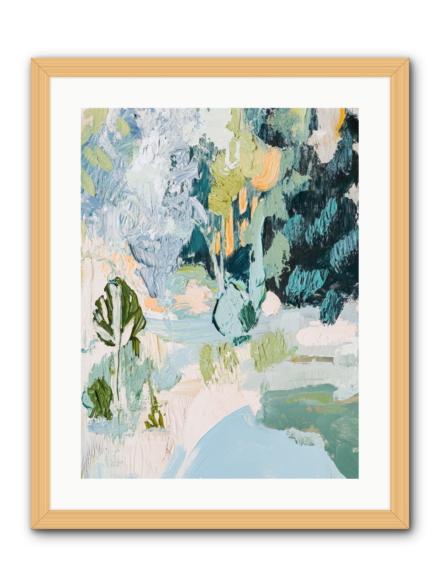 Hidden Forest Corridor -- Framed Print - Natural 18x24