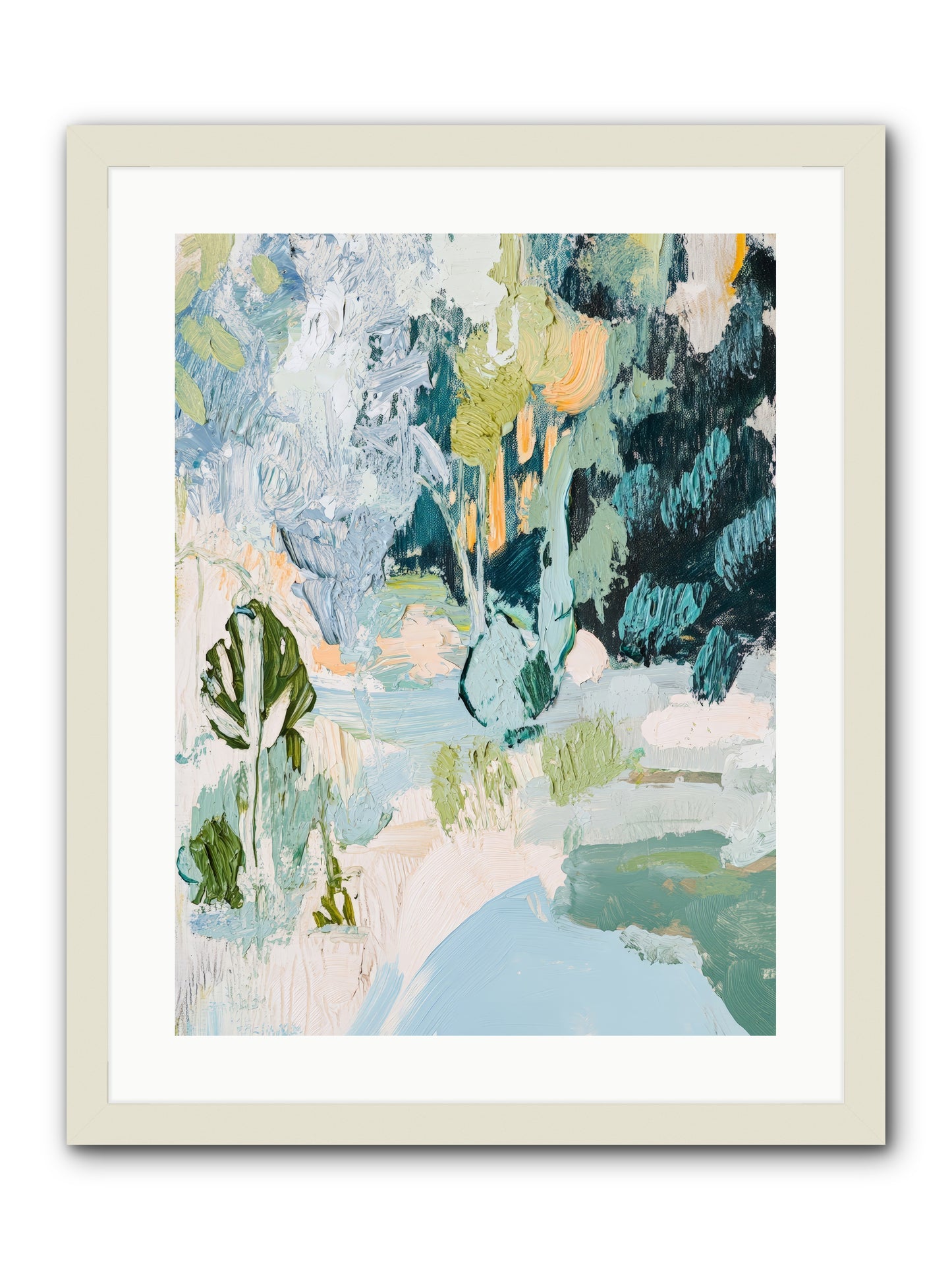 Hidden Forest Corridor -- Framed Print - White 18x24