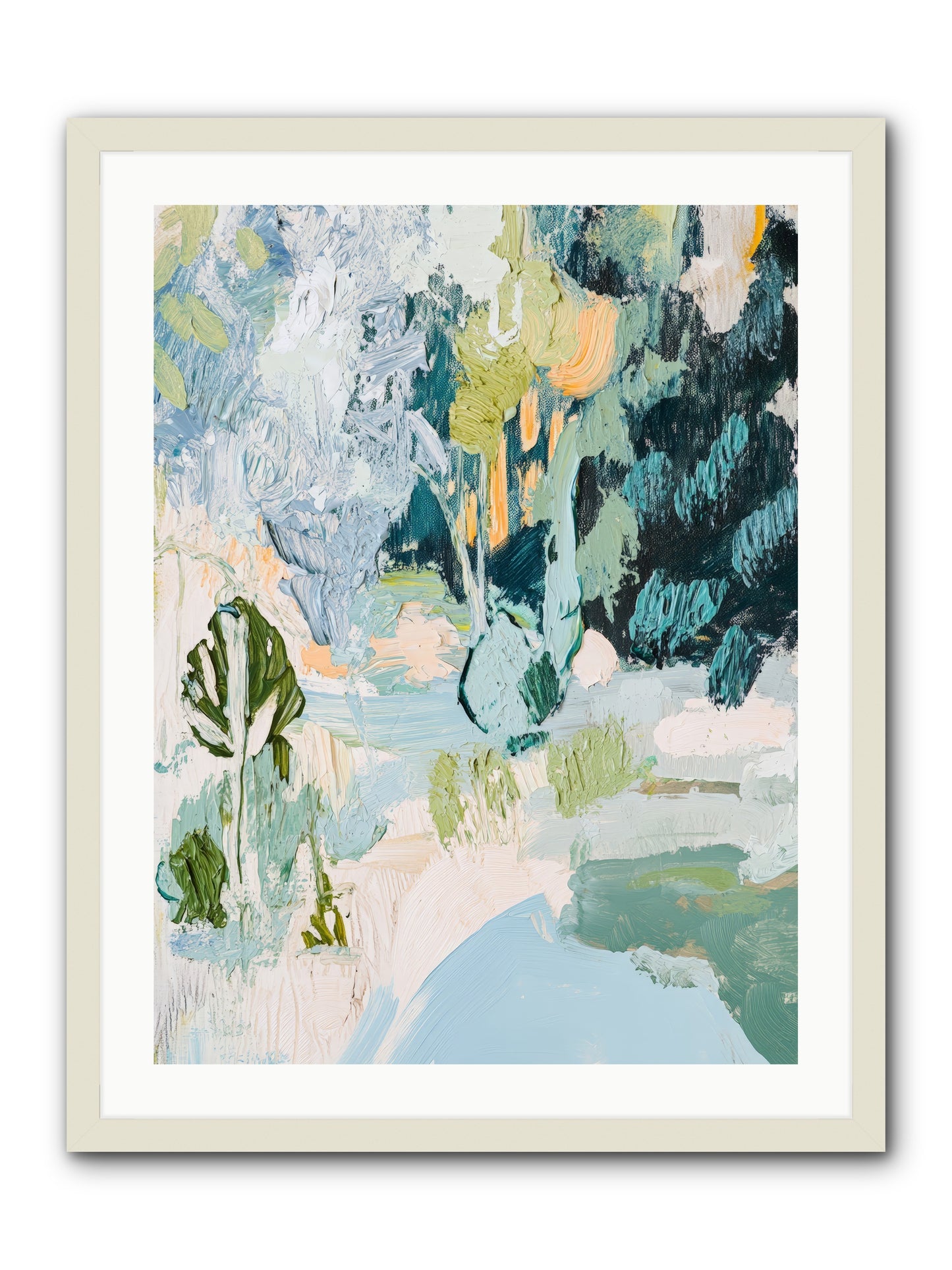 Hidden Forest Corridor -- Framed Print - White 24x32