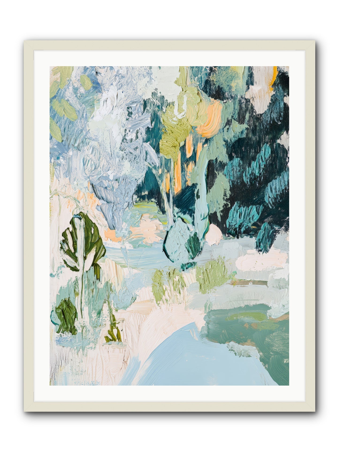 Hidden Forest Corridor -- Framed Print - White 30x40