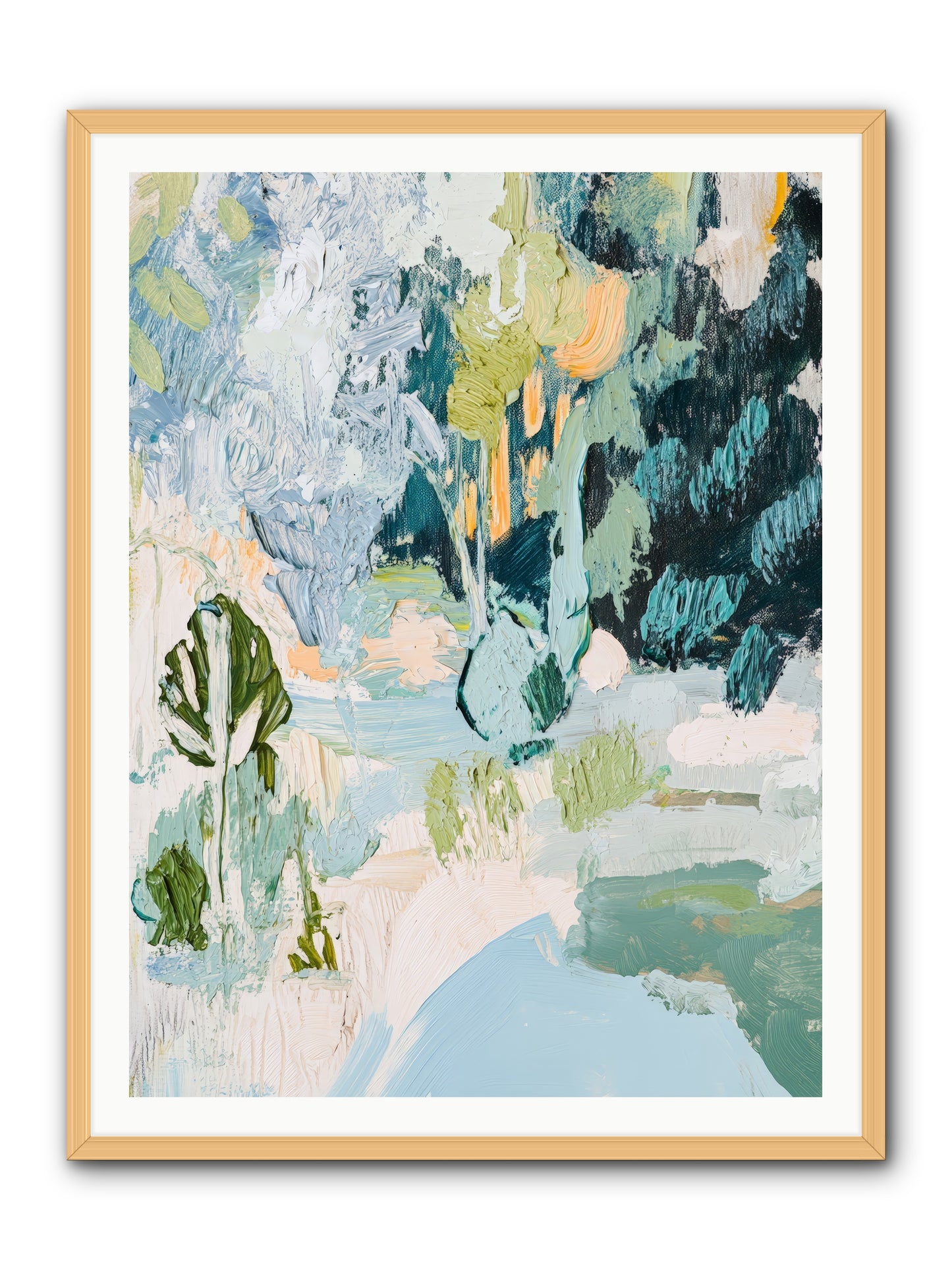 Hidden Forest Corridor -- Framed Print - Natural 36x48