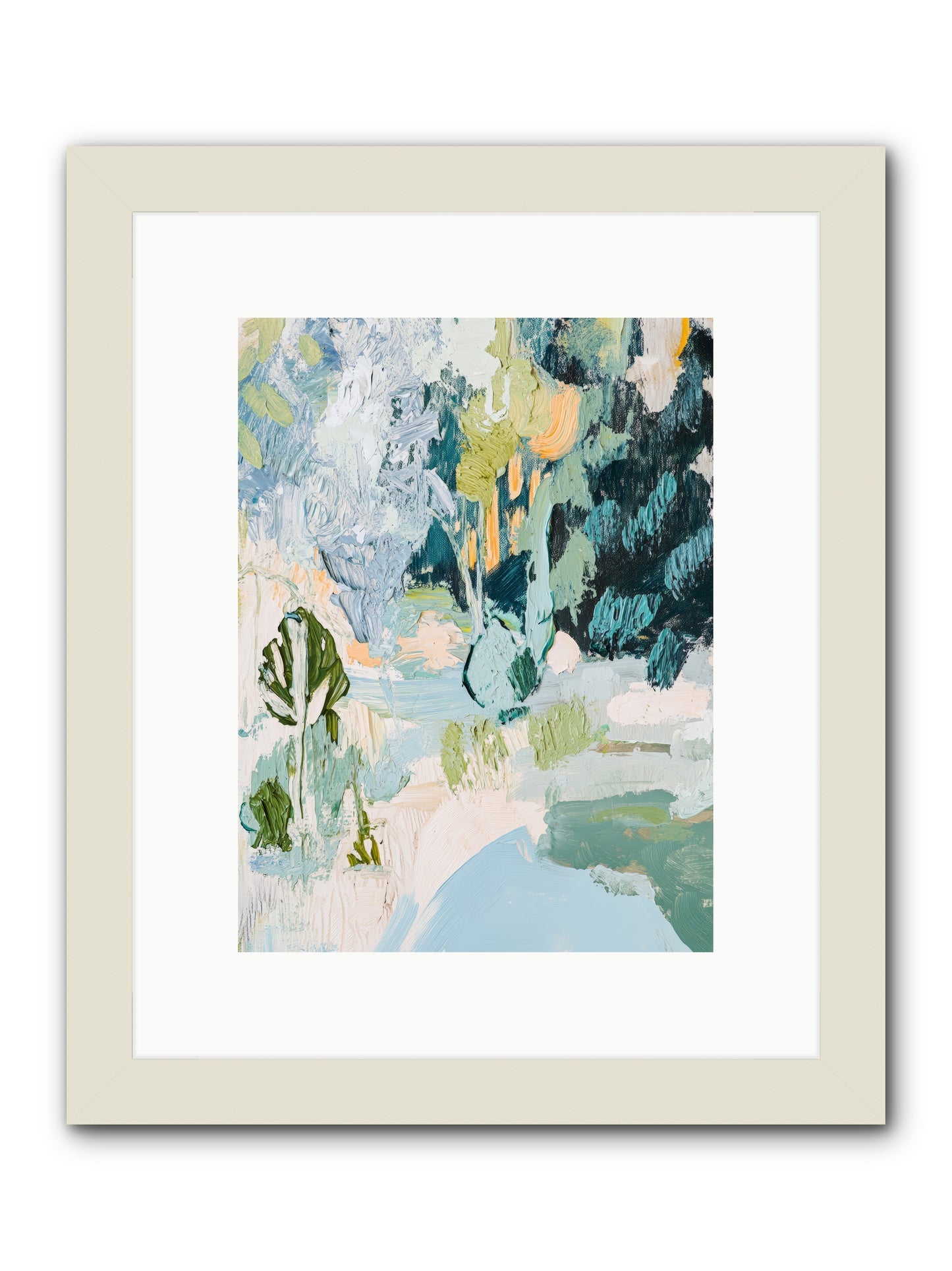 Hidden Forest Corridor -- Framed Print - White 9x12