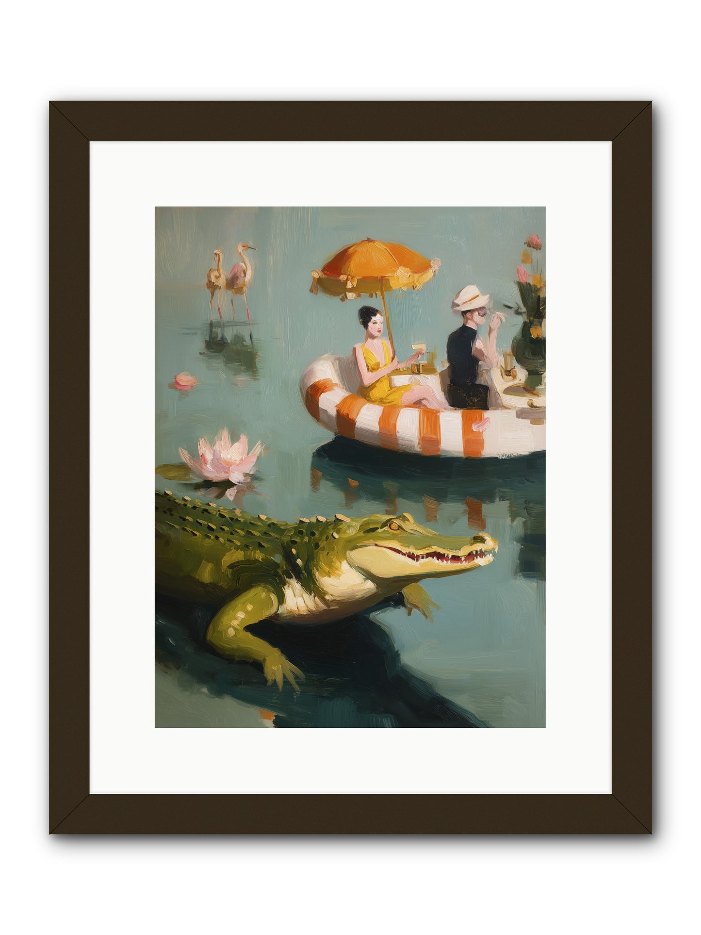 Hidden Harbor -- Framed Print - Black 12x16