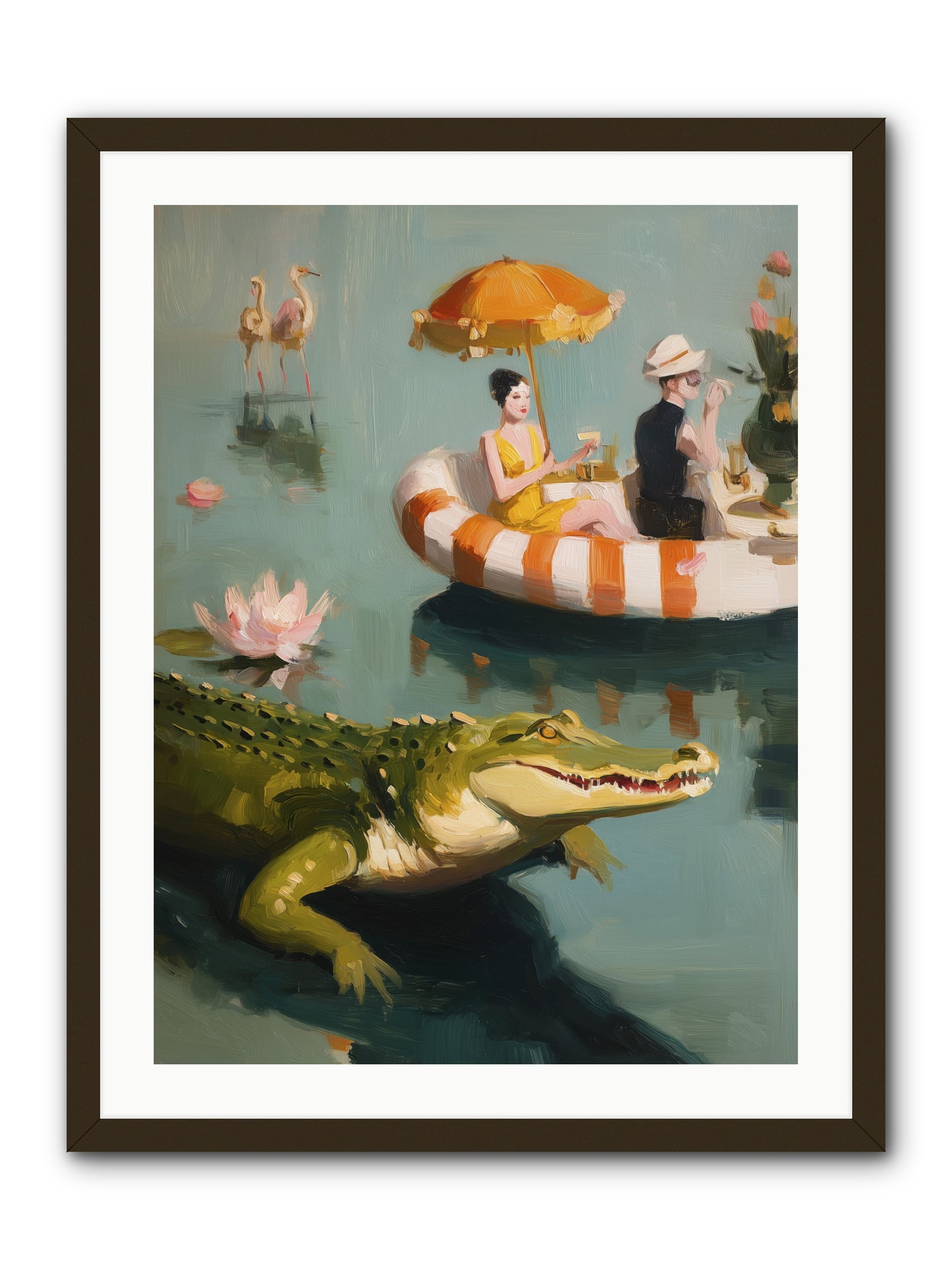 Hidden Harbor -- Framed Print - Black 24x32