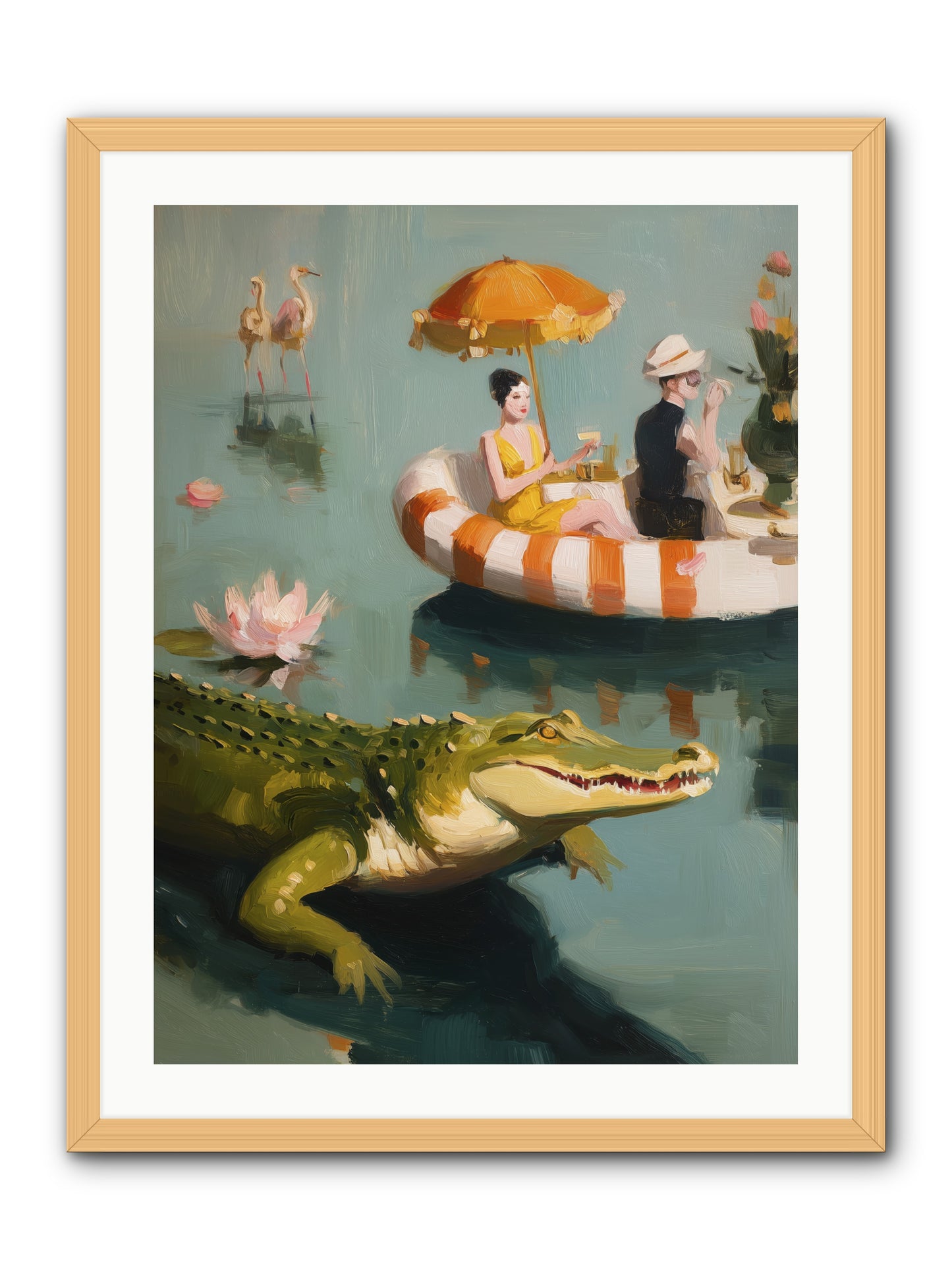 Hidden Harbor -- Framed Print - Natural 24x32