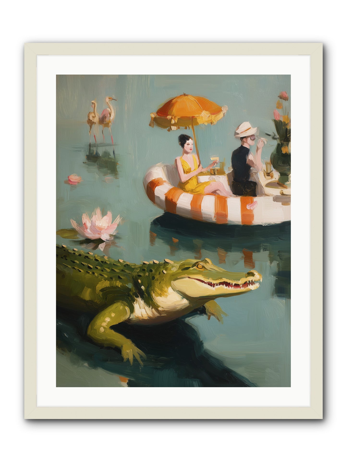 Hidden Harbor -- Framed Print - White 24x32