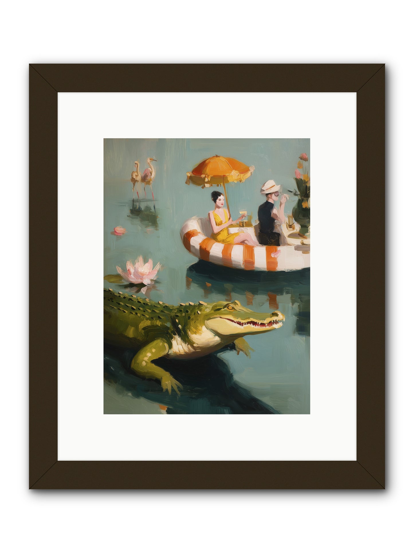 Hidden Harbor -- Framed Print - Black 9x12