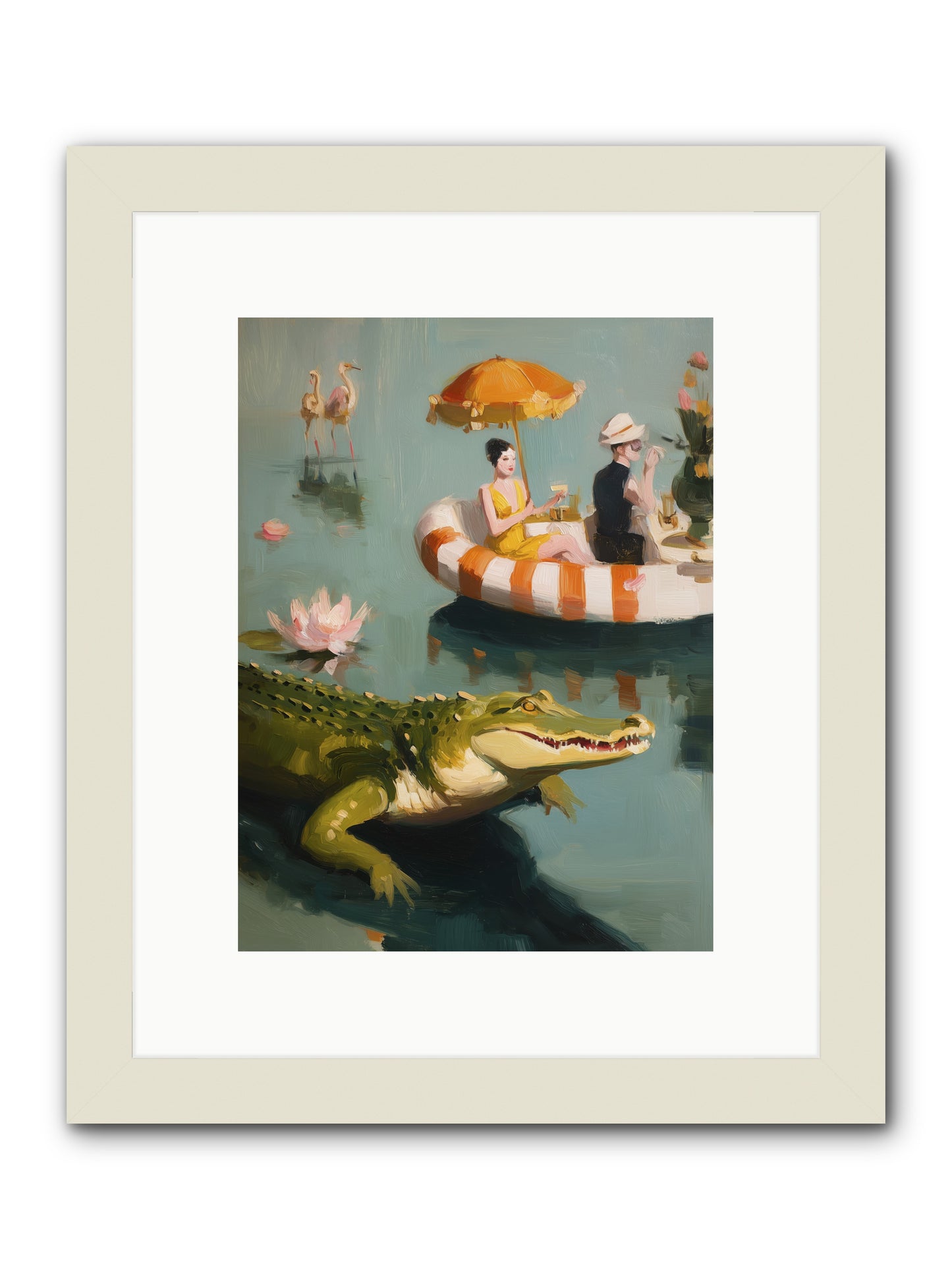 Hidden Harbor -- Framed Print - White 9x12