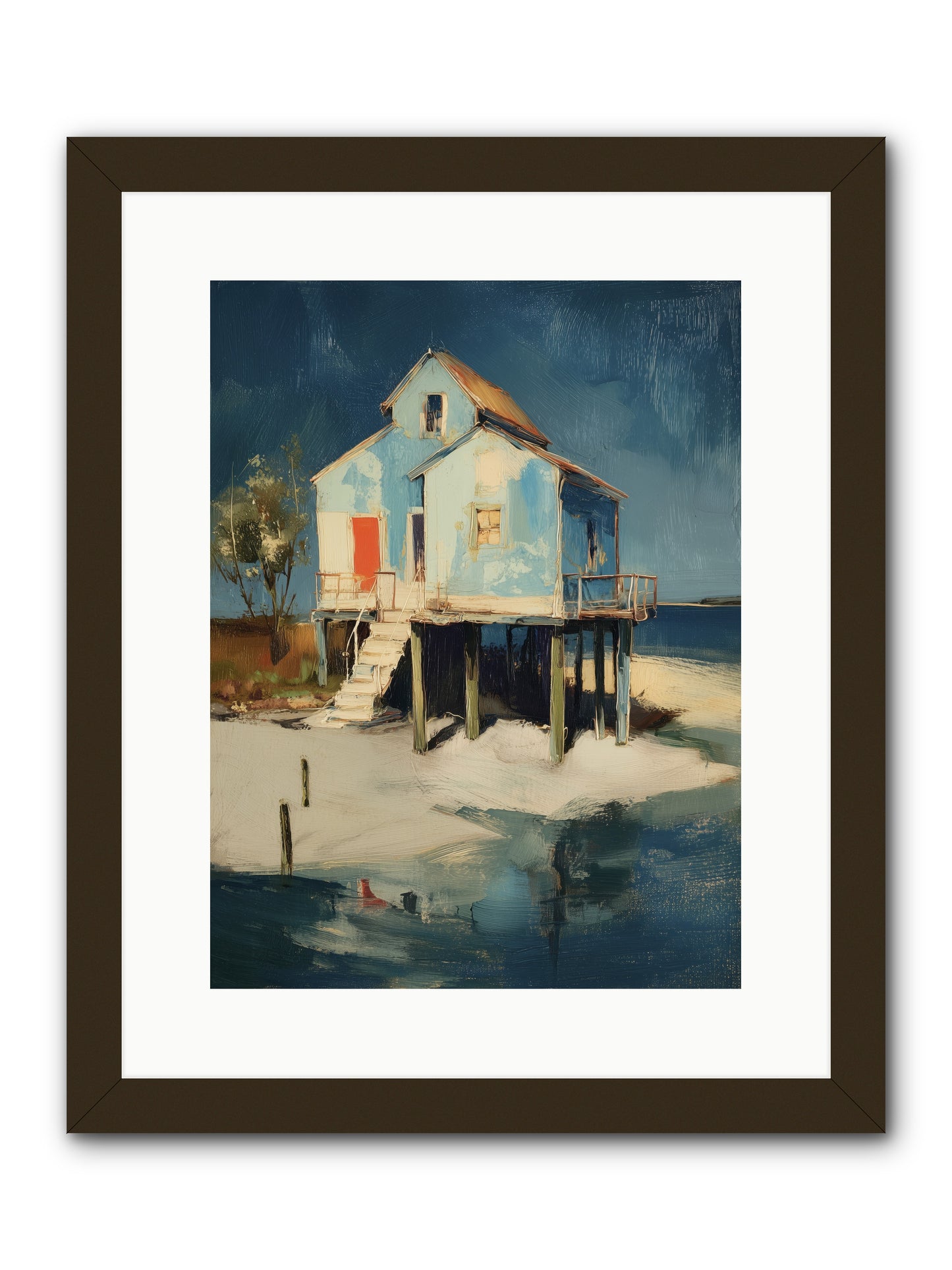 Hidden Perch -- Framed Print - Black 12x16