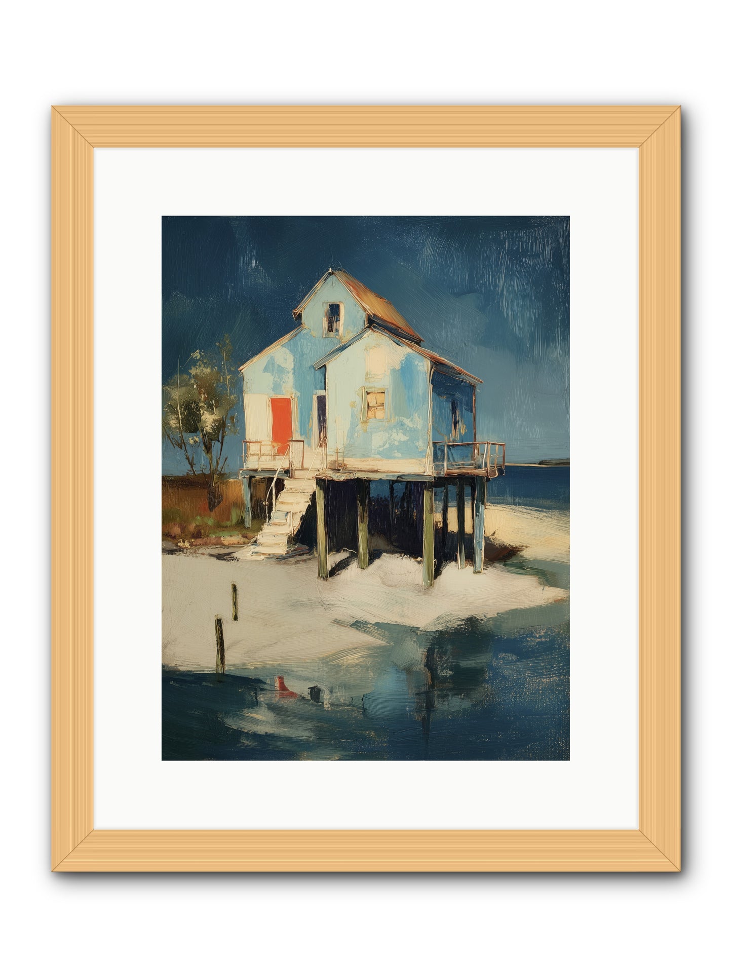 Hidden Perch -- Framed Print - Natural 12x16
