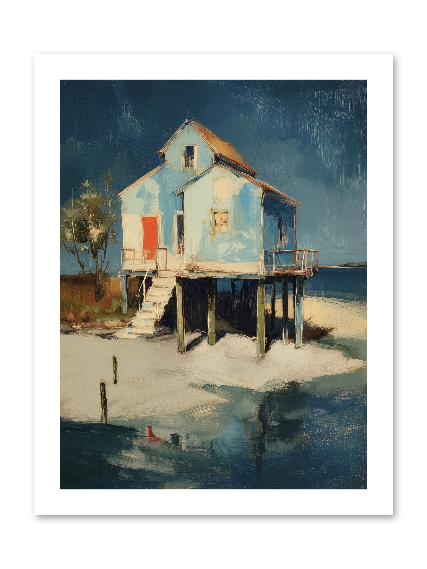 Hidden Perch -- Loose Canvas Print 12x16