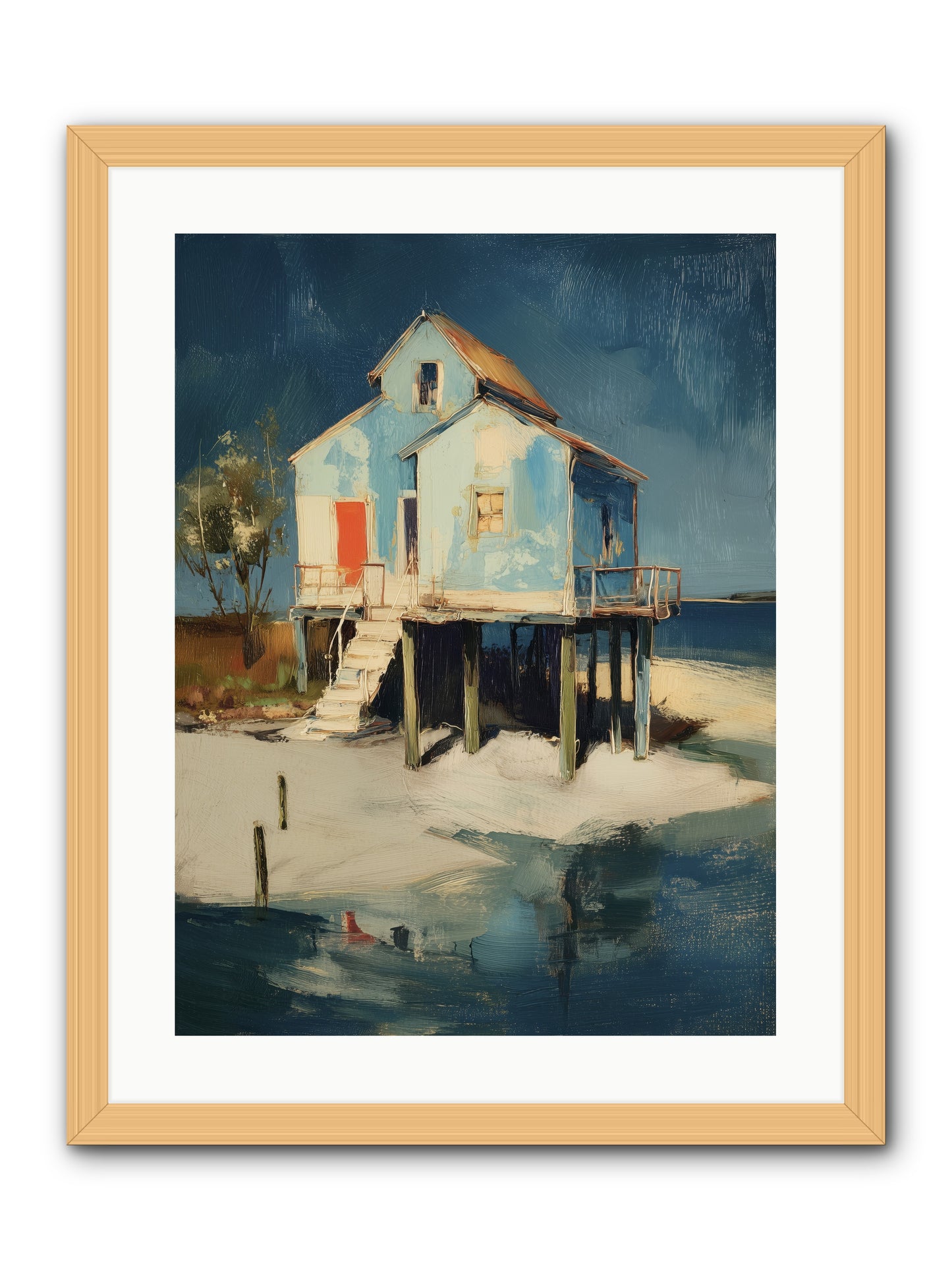 Hidden Perch -- Framed Print - Natural 18x24
