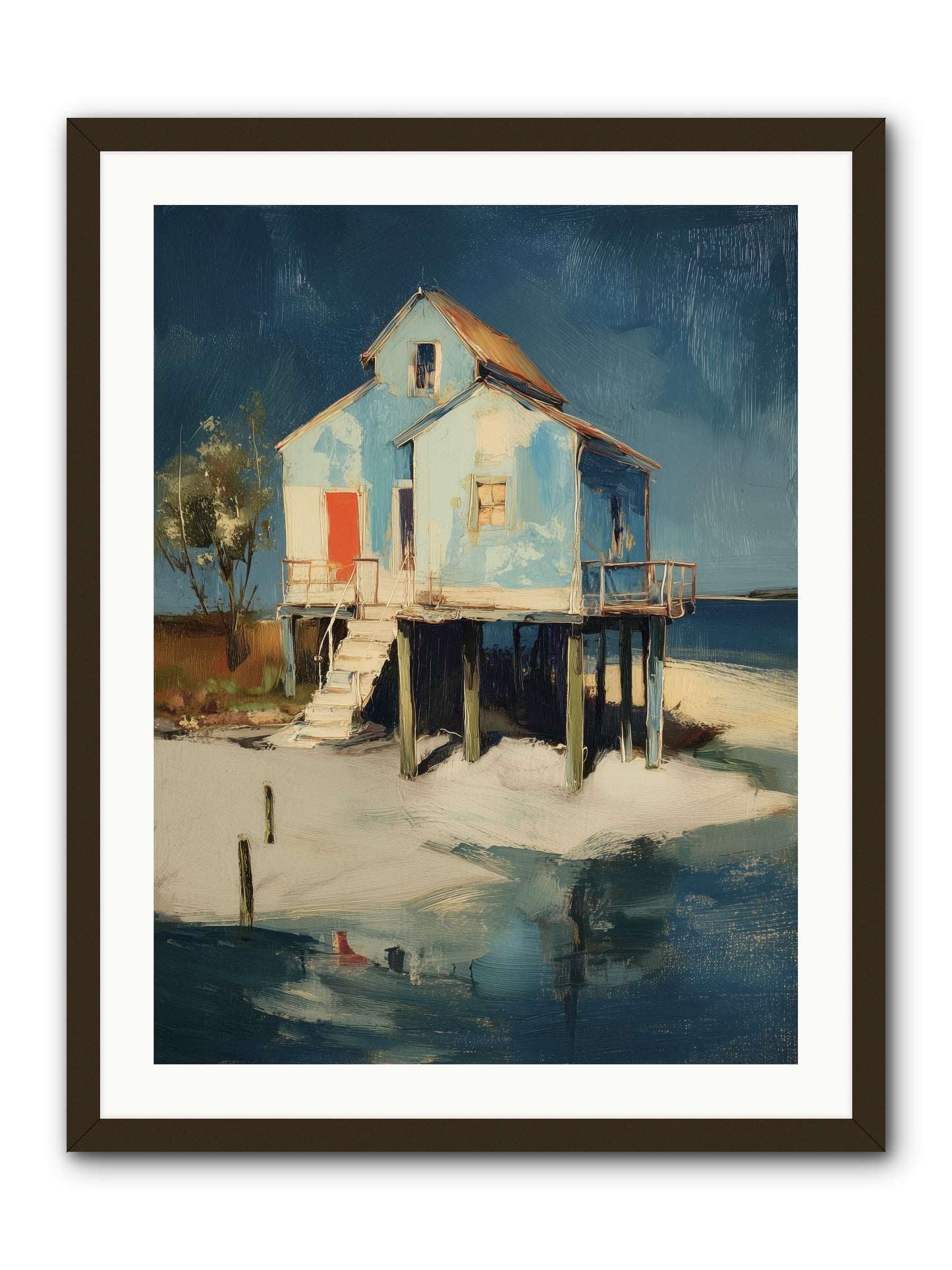 Hidden Perch -- Framed Print - Black 24x32