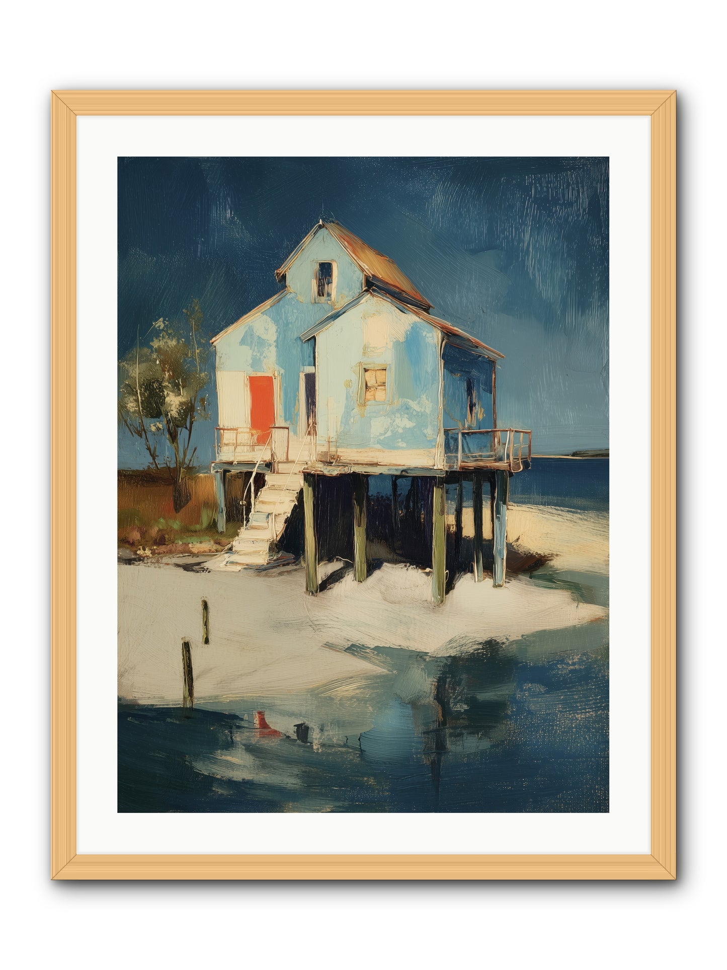 Hidden Perch -- Framed Print - Natural 24x32