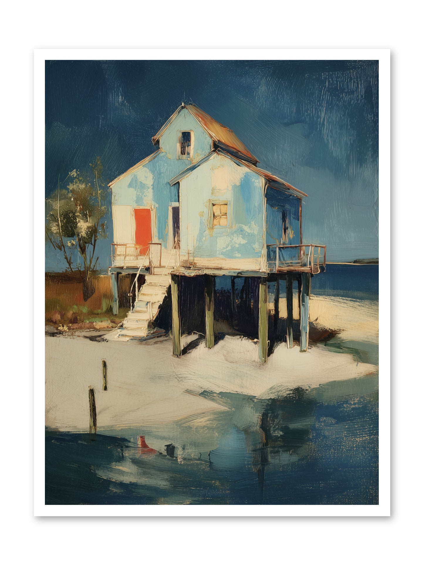 Hidden Perch -- Loose Canvas Print 30x40
