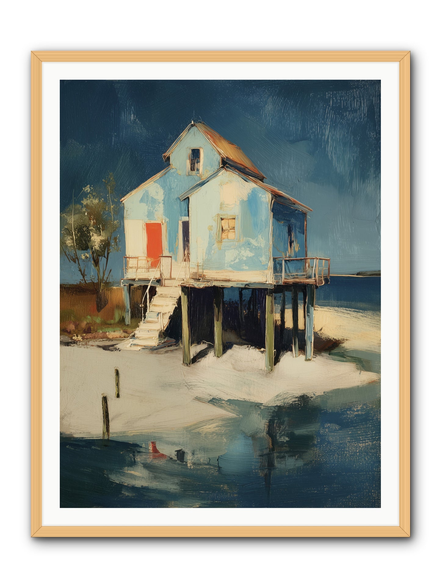 Hidden Perch -- Framed Print - Natural 36x48
